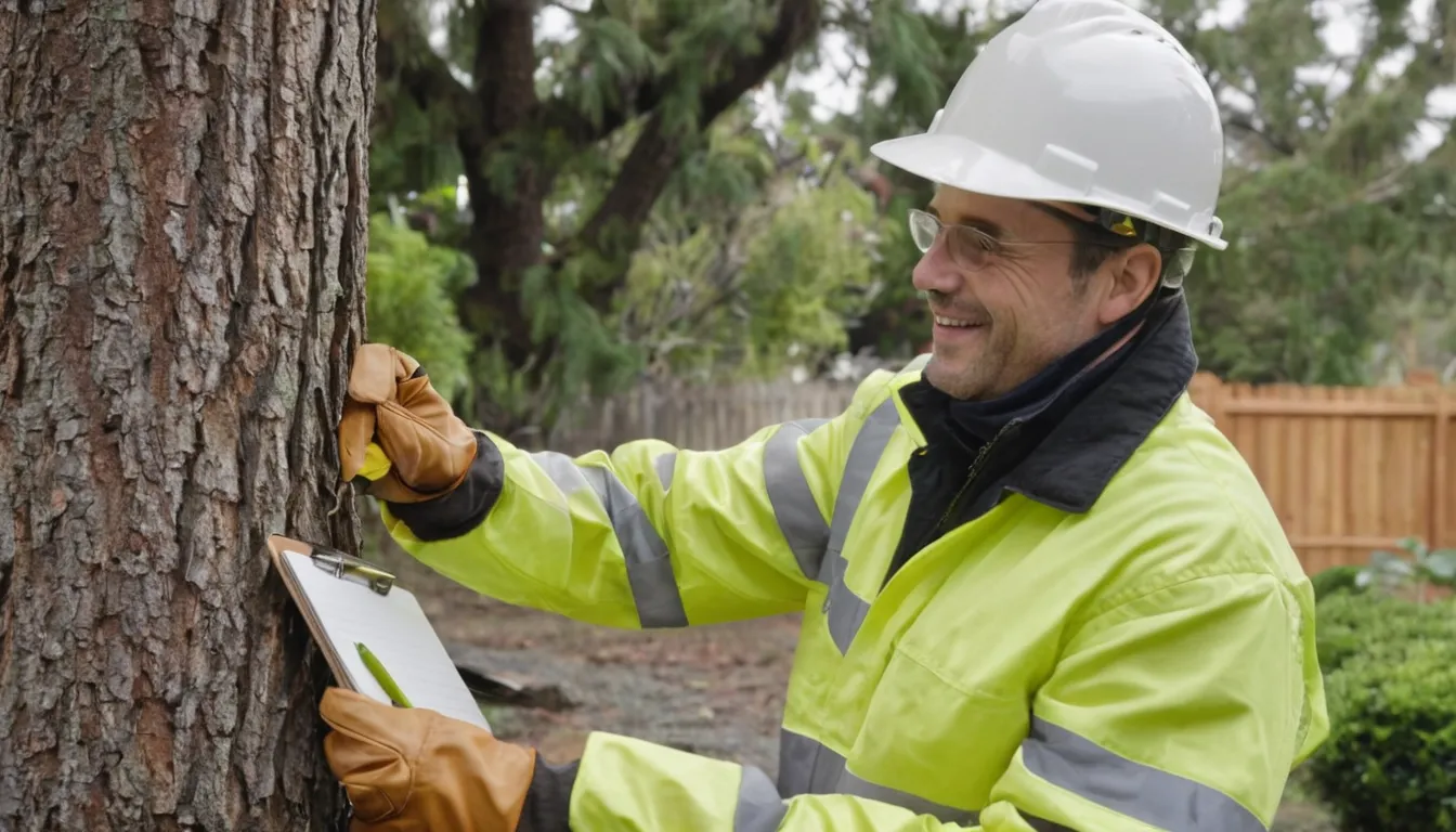 A local provider checking a tree trunk in the Steubenville area